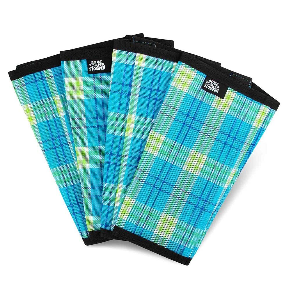 image of Romper Stomper  "Stomp-Free"  Fly Boots for Horses-Turquoise & Lime, 4 pk
