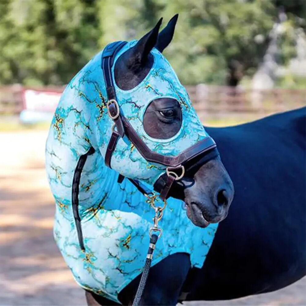 image of Expression Lycra Hood for Horses - Bisbee Blue 
