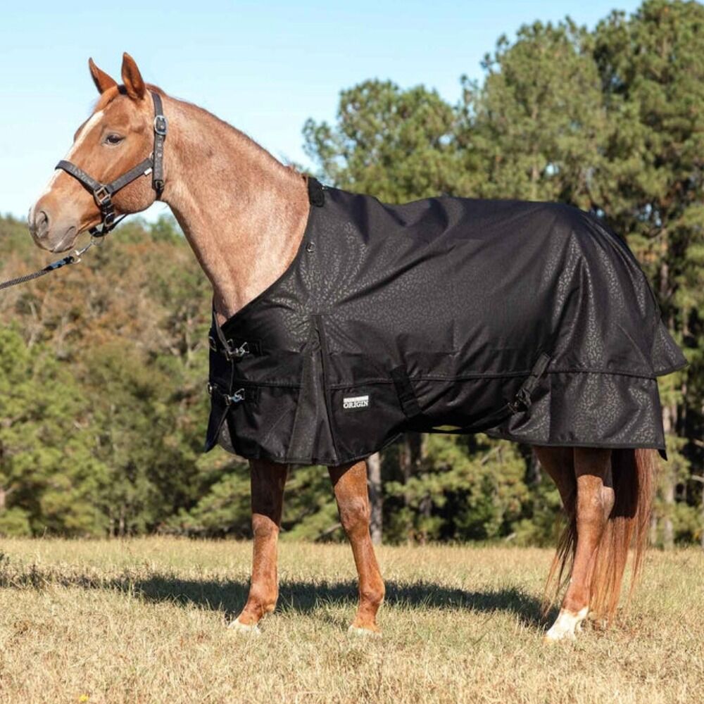 image of Poplar Head Origin 600D Horse Turnout Blanket - 240 g - Covert Cheetah