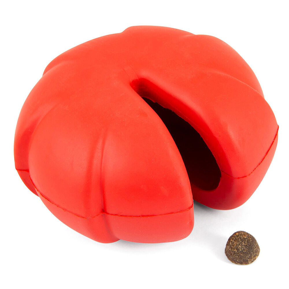 image of Red Millipede Natural Rubber Treat Dispensing Dental Dog Chew Toy