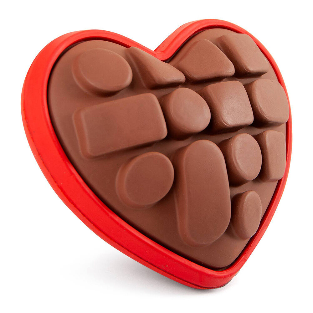 image of Box of Chocolates Natural Rubber Dog Chew Toy with Dental Benefits for Medium Chewers 