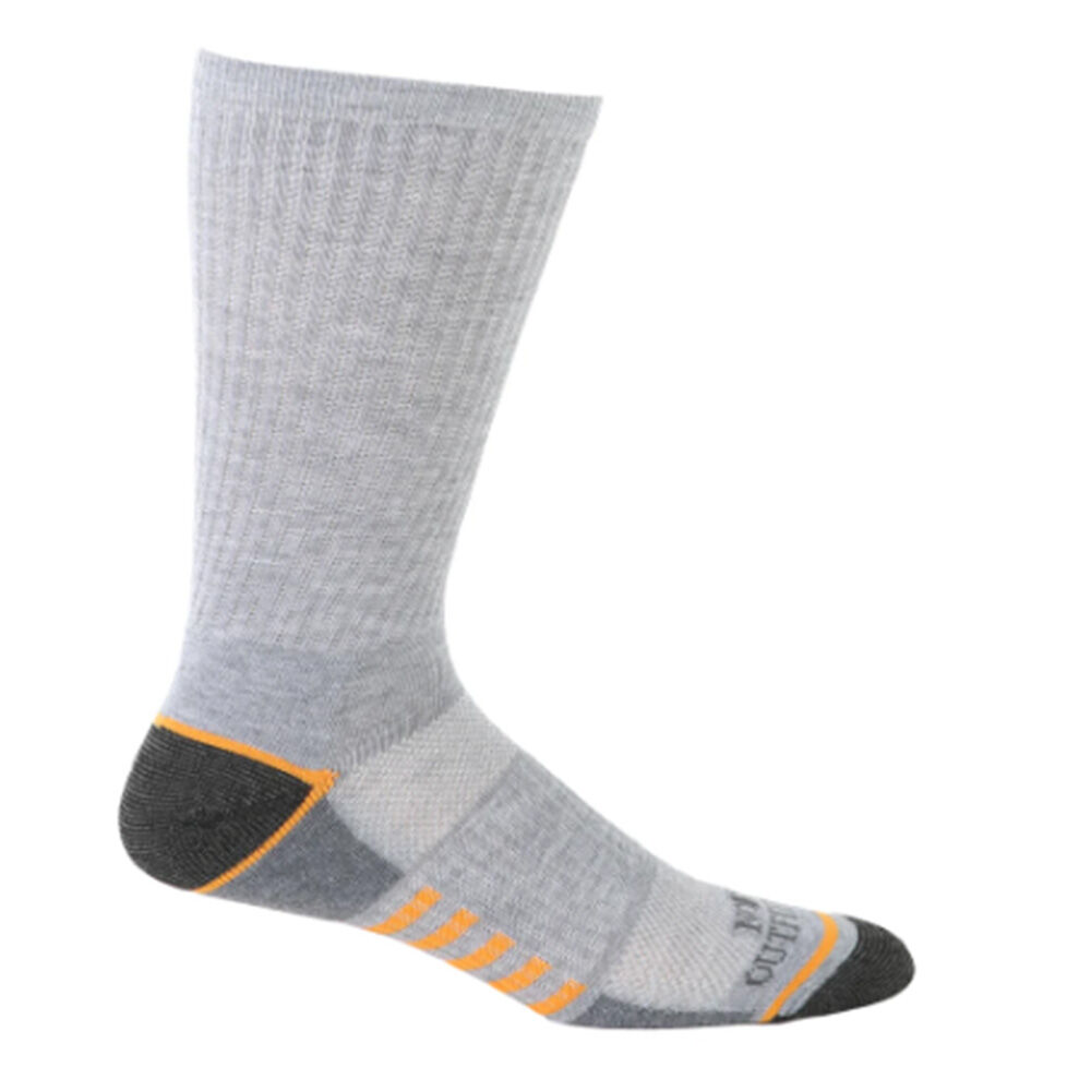 image of Men's Durable Boot Sock Crew- 2 Pack, Grey
