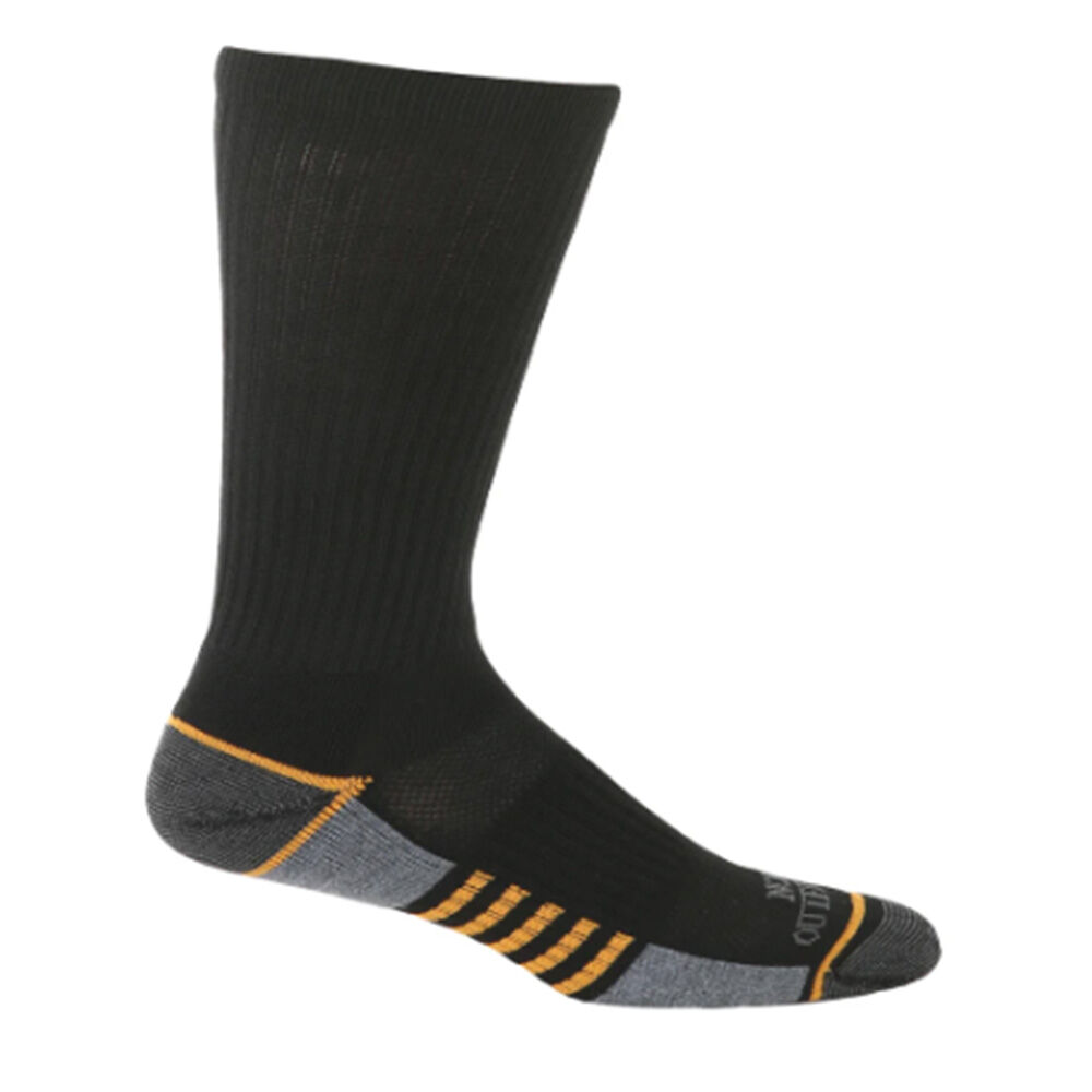 image of Men's Durable Boot Sock Crew- 2 Pack, Black