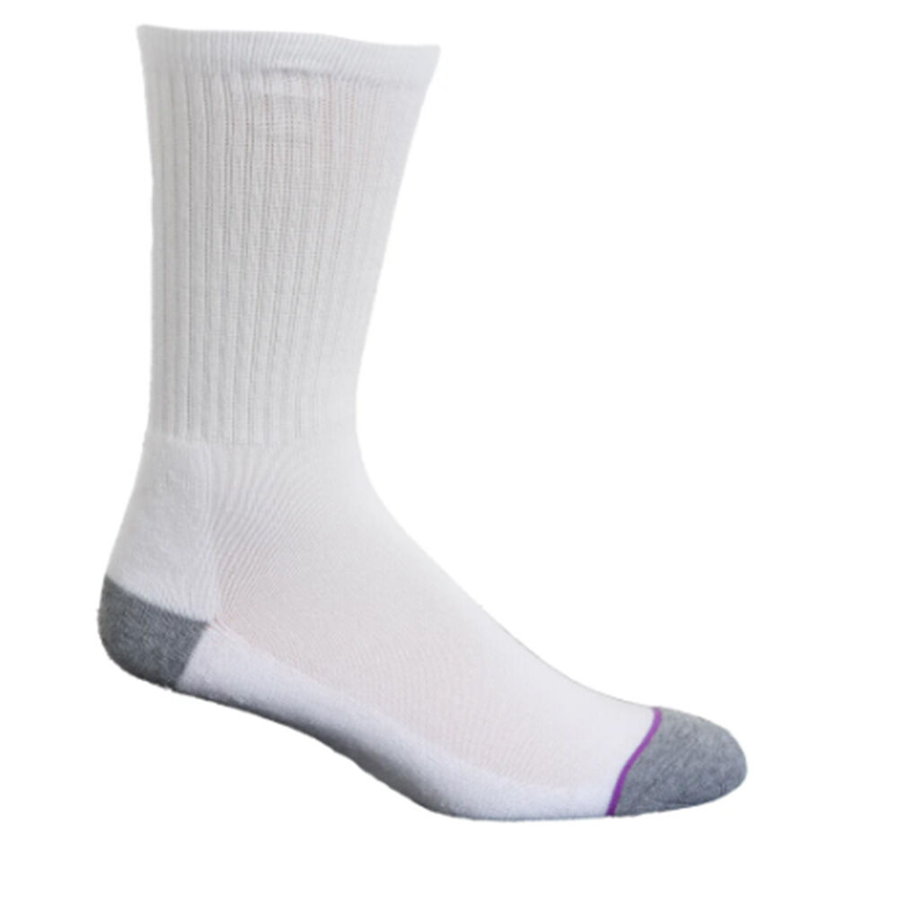 image of Women's Performance Crew Sock- 6 Pack, White