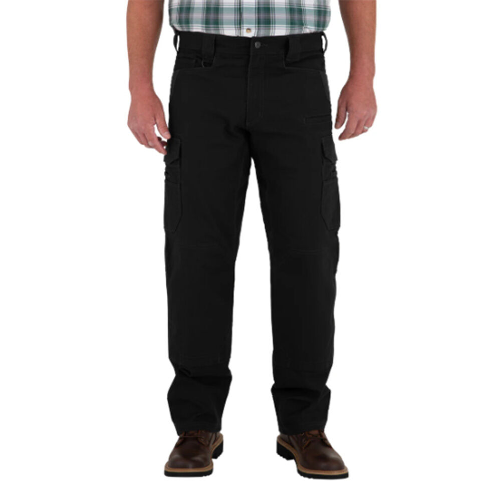 image of Men's FullFlexx HD Hammer Drill Cargo Canvas Pant- Black