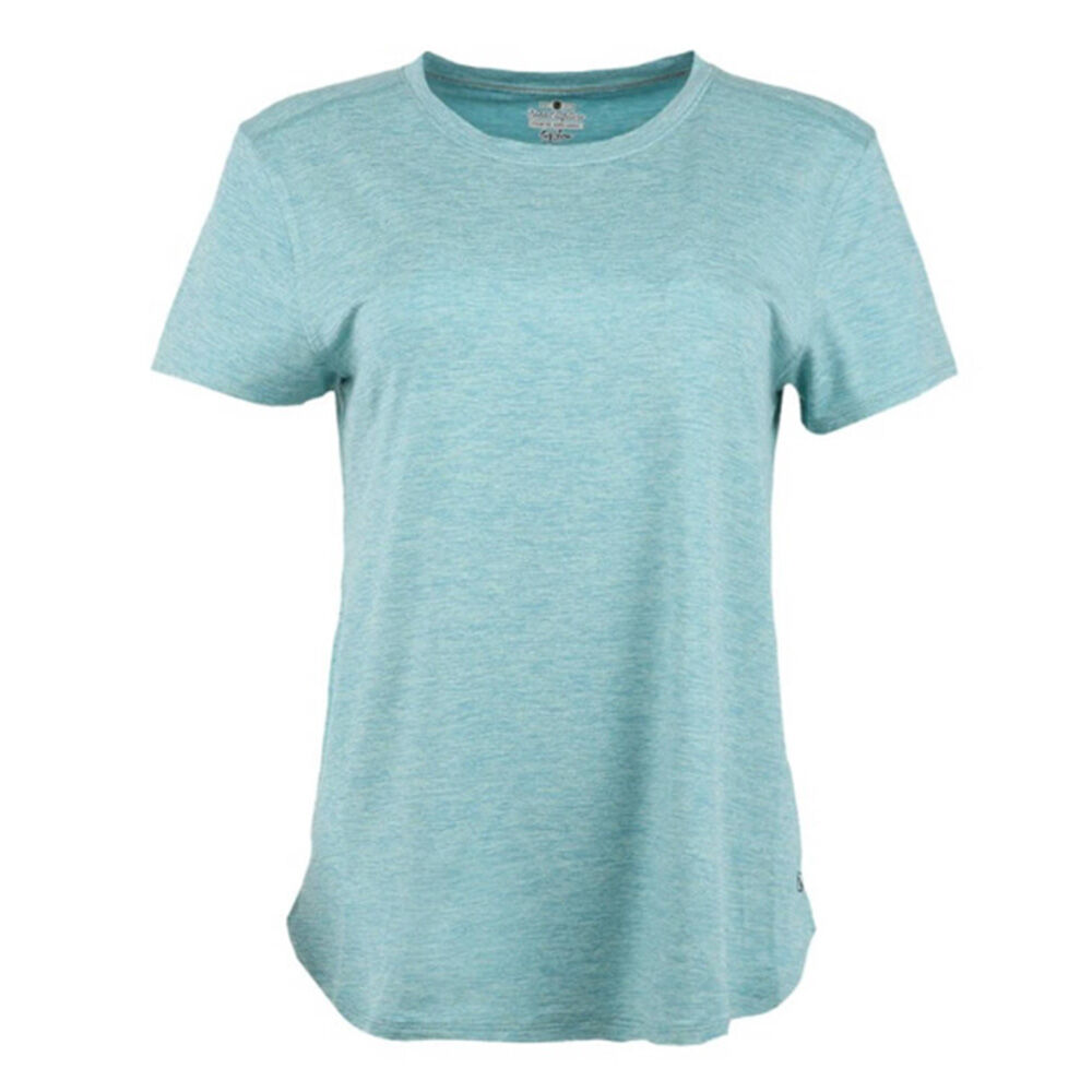 image of Women's Cool Flow Crew Neck Tee- Marine Heather
