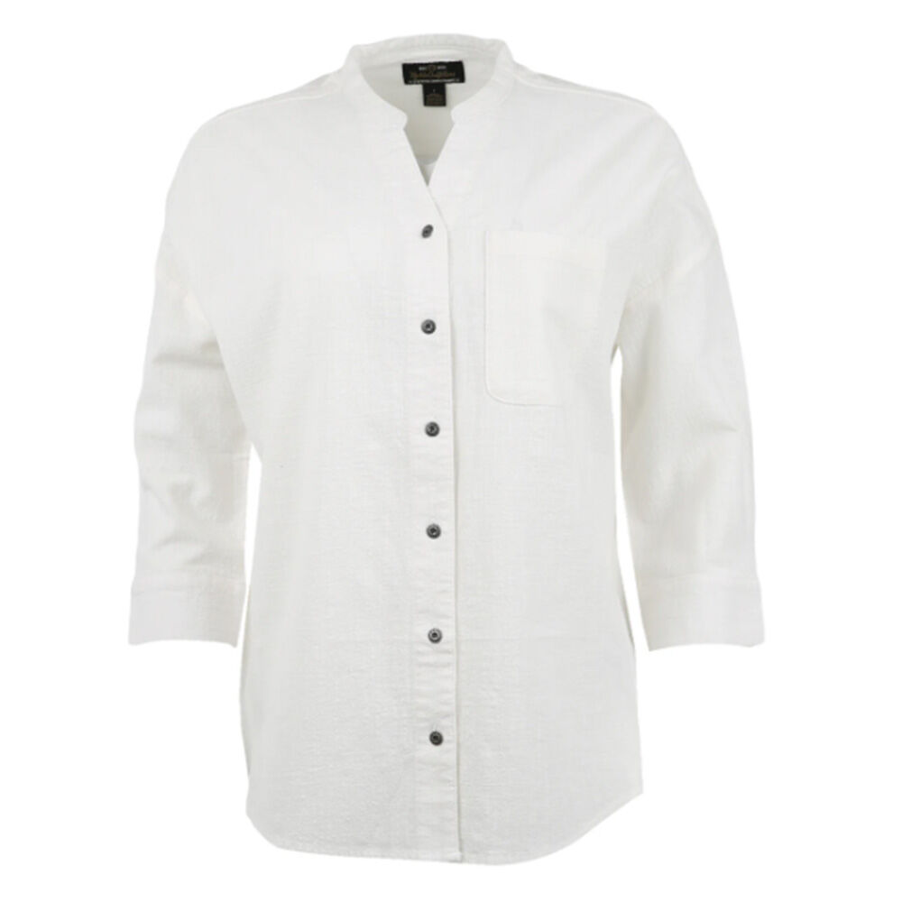 image of Women's Relaxed Cotton Slub Shirt- Off-White