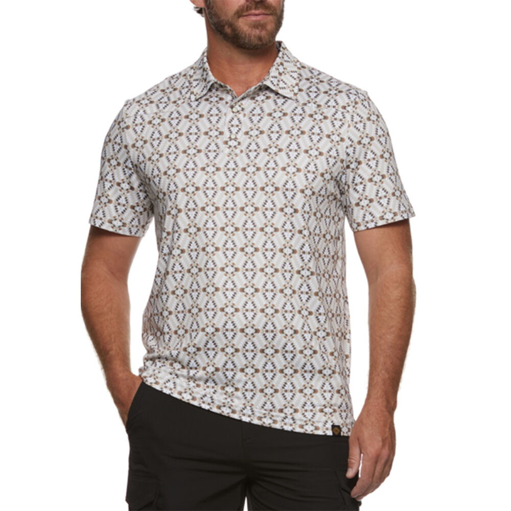 image of Men's Nash Western Performance Short Sleeve Shirt- Tan/Brown
