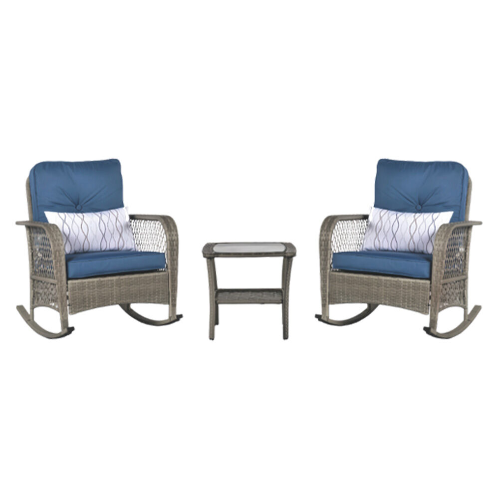 image of Outdoor Wicker Rocker Set, 3 pc