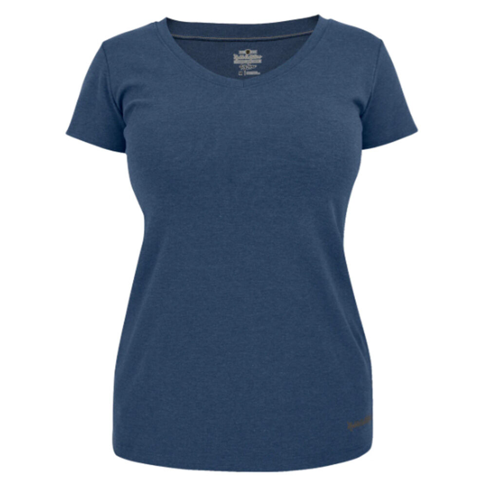 image of Women's Tug-Free V-Neck- Navy Heather