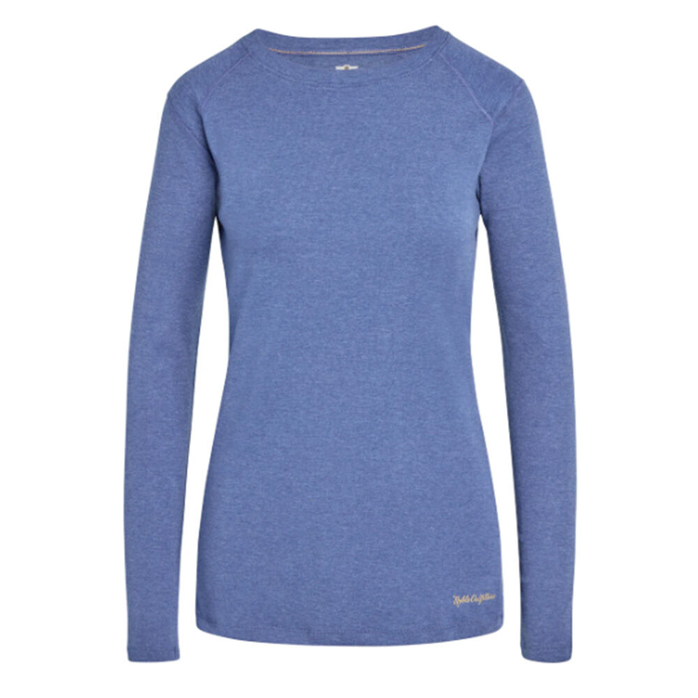 image of Women's Tug-Free Long Sleeve Crew- Navy Heather