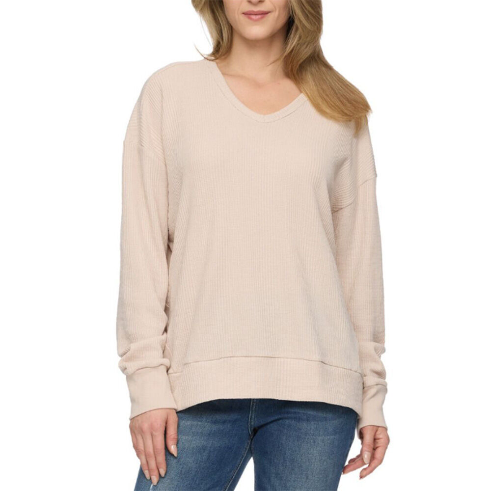 image of Women's Sophia Long Sleeve T-Shirt- Cream