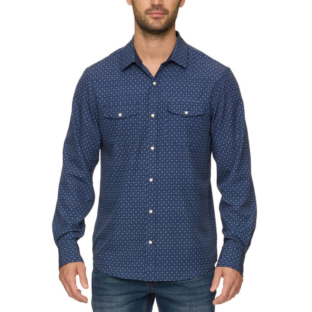 image of Threadgrit Men's Donald UPF Performance Western Shirt, S