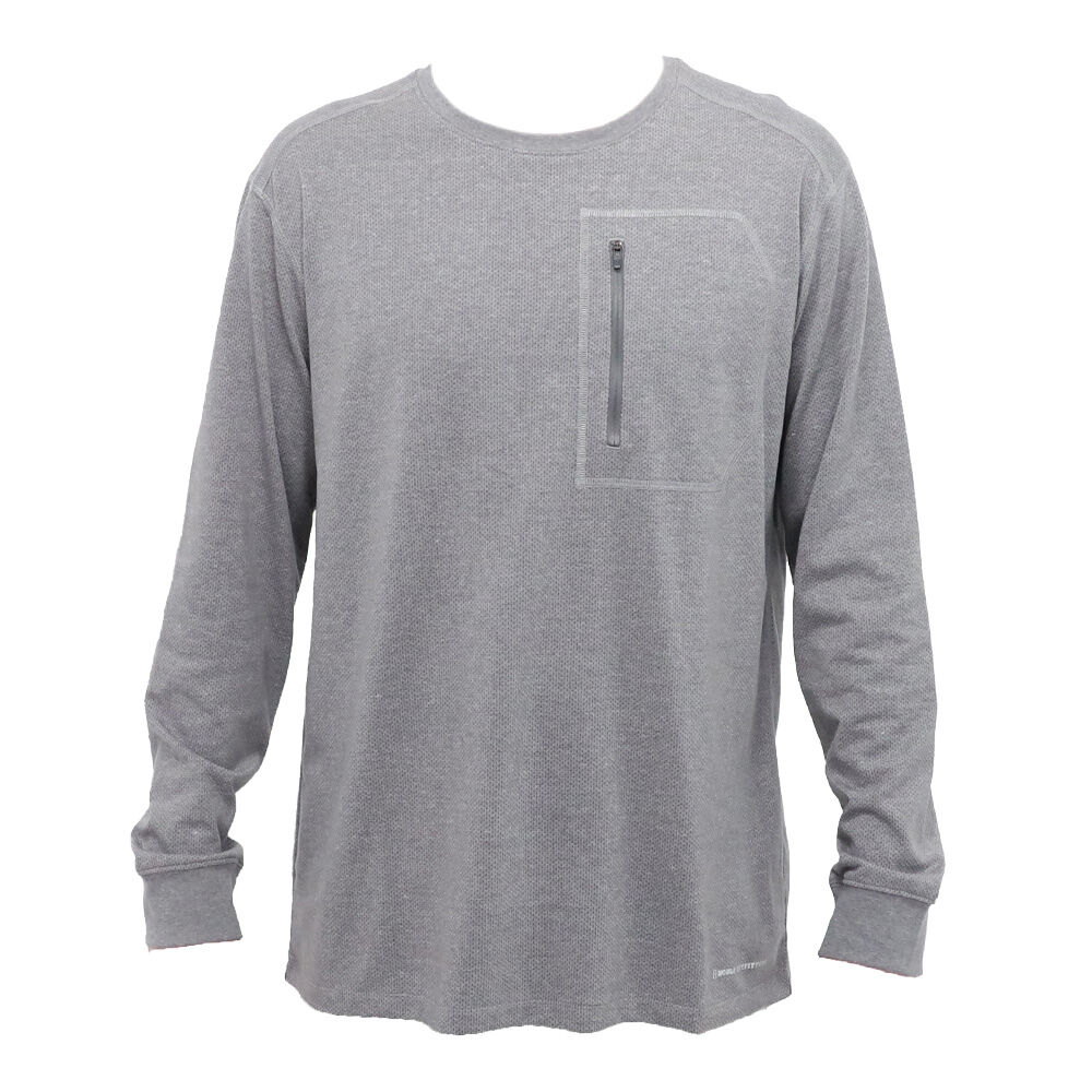 image of Noble Outfitters Men's Diamond Tech Long Sleeve Shirt, Chak Brcoal, S