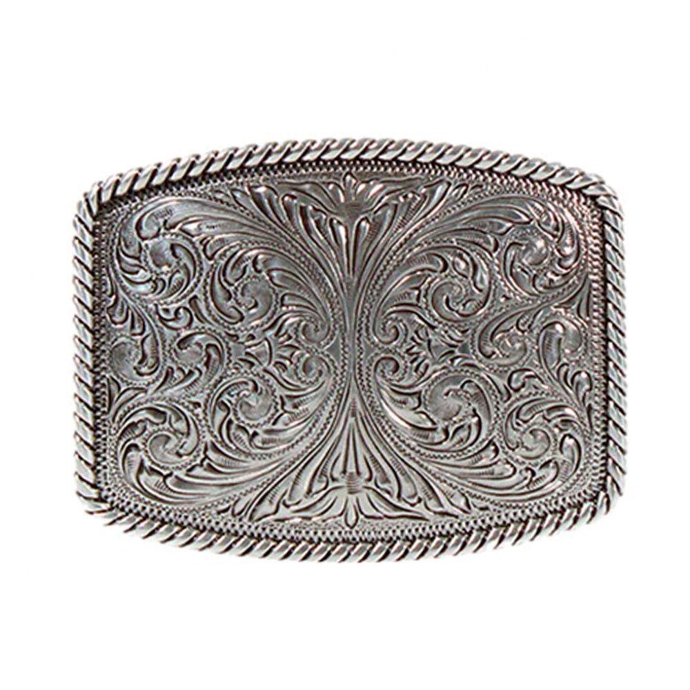 image of Women's Rectangle Twisted Floral Belt Buckle