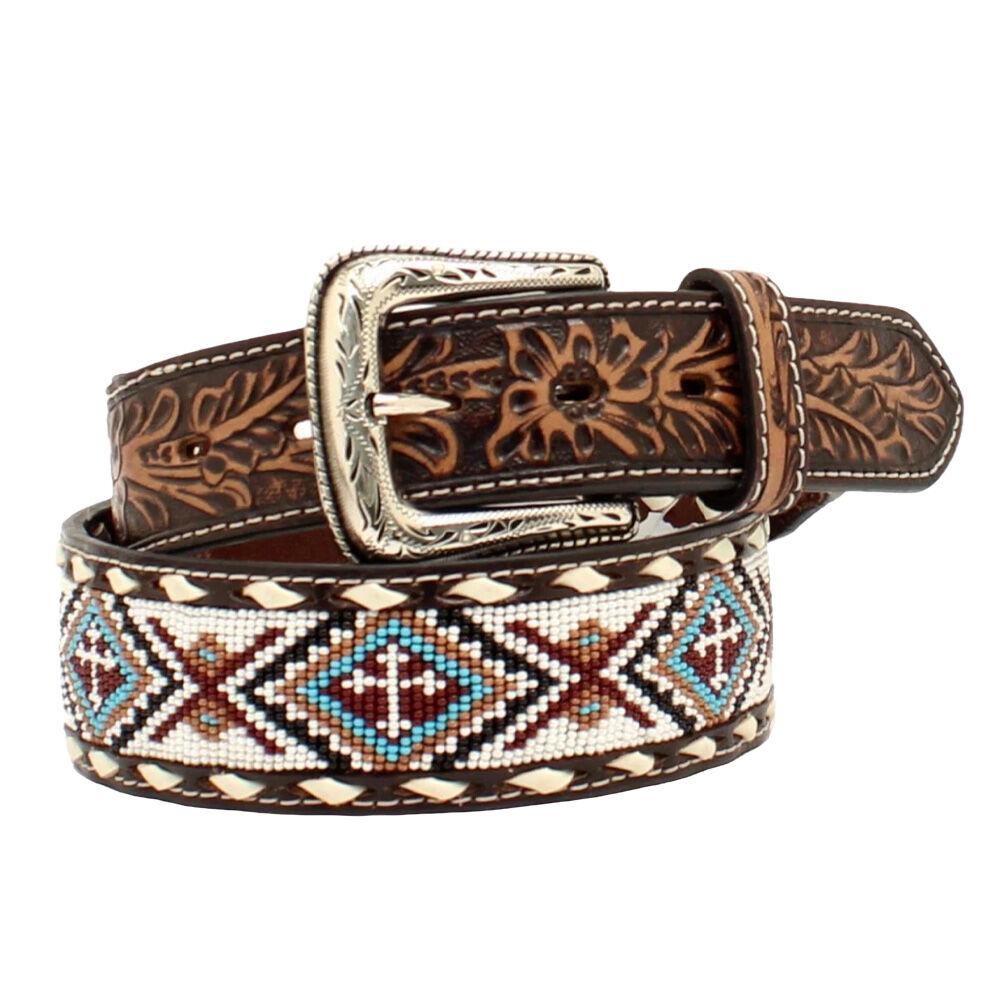 image of Men's Aztec Beaded Western Belt