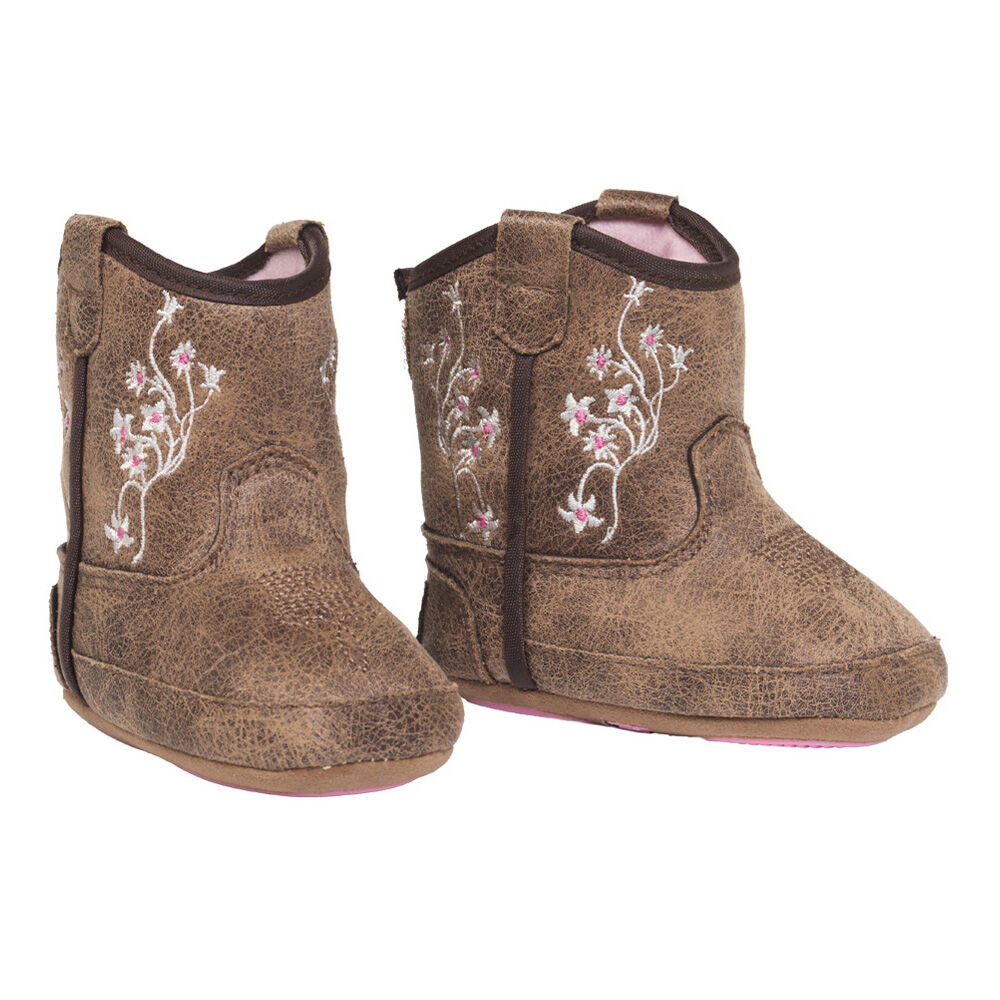 image of Infants' Brown with White Lily Floral Boot