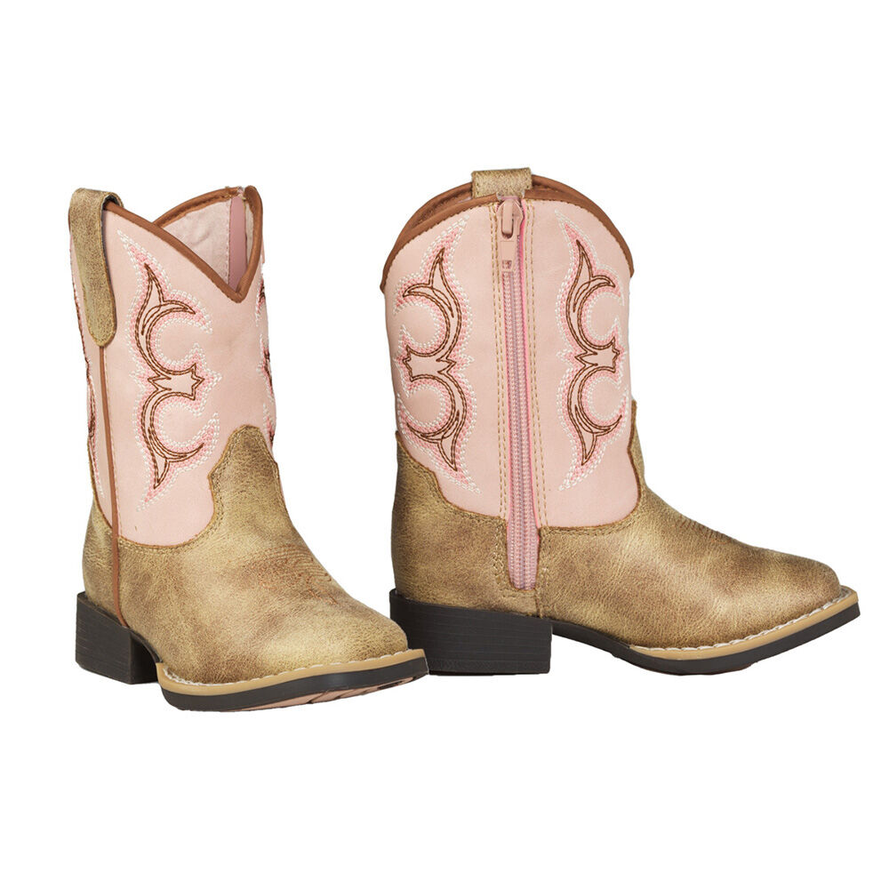 image of Girls' Pink Posy Western Boot