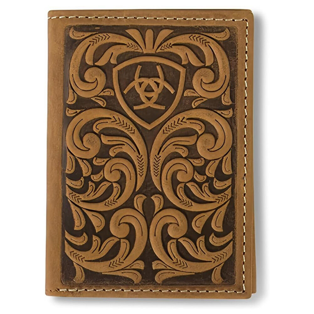 image of Men's Scrolling Embossed Trilfold Wallet