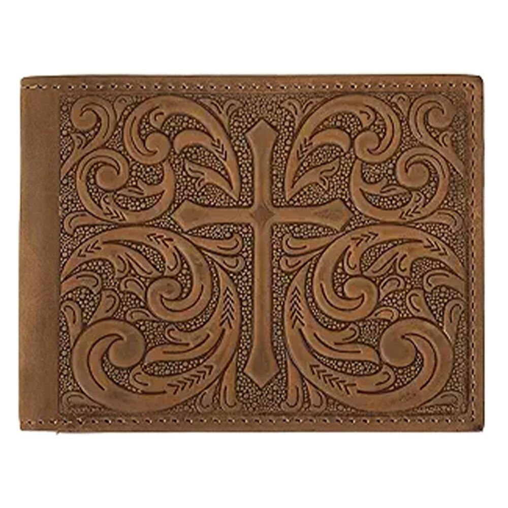image of Men's Cross Embossed Bifold Wallet
