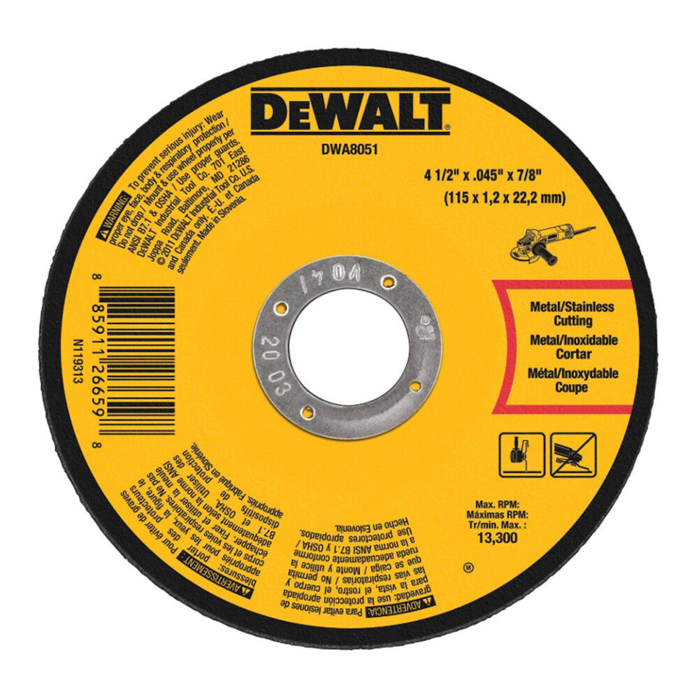 image of 4 1/2 in x .045 in x 7/8 in Metal Cut-Off Wheel