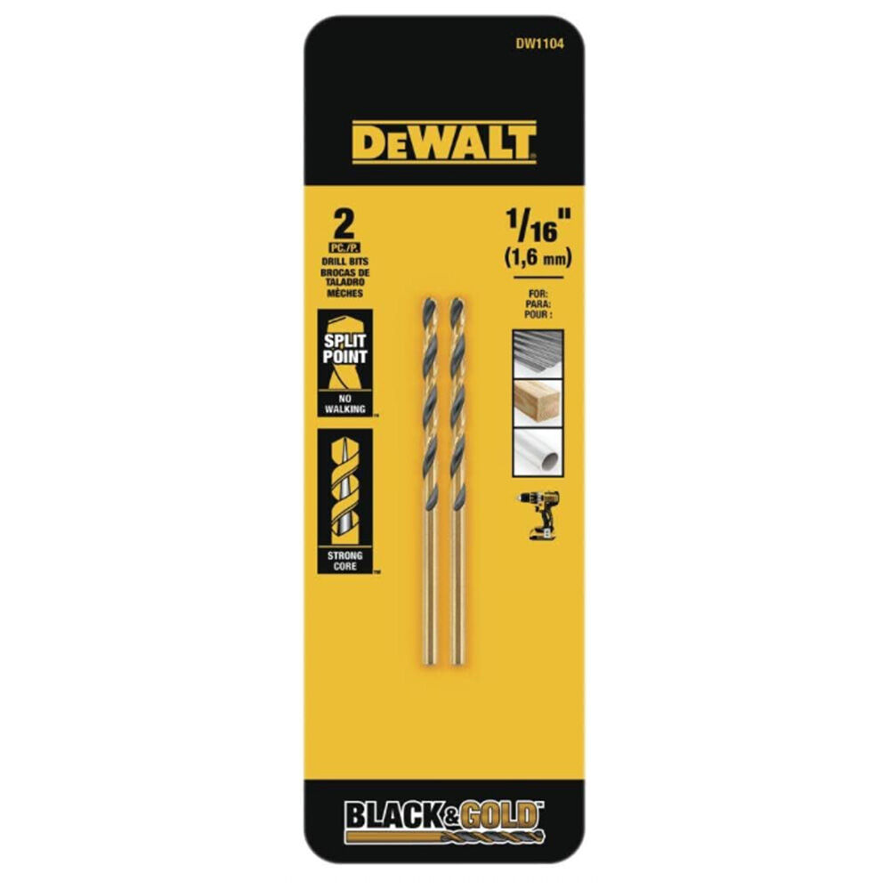 image of 1/16 in Black Oxide Split Point Drill Bit- 2 pc