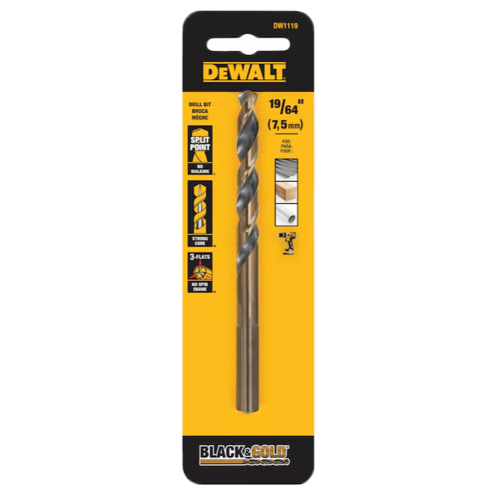 image of 19/64 in Black Oxide Split Point Drill Bit
