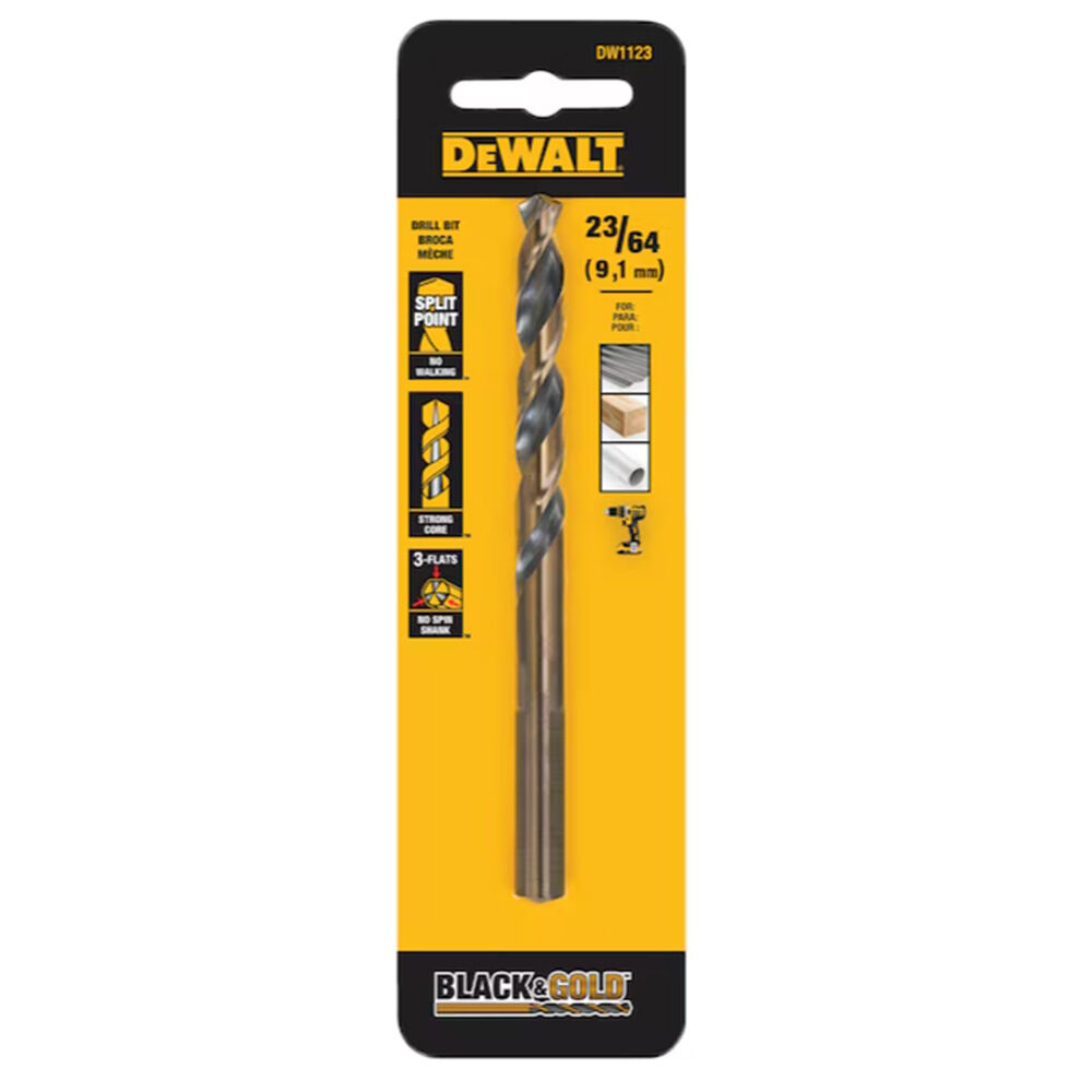 image of 23/64 in Black Oxide Split Point Drill Bit