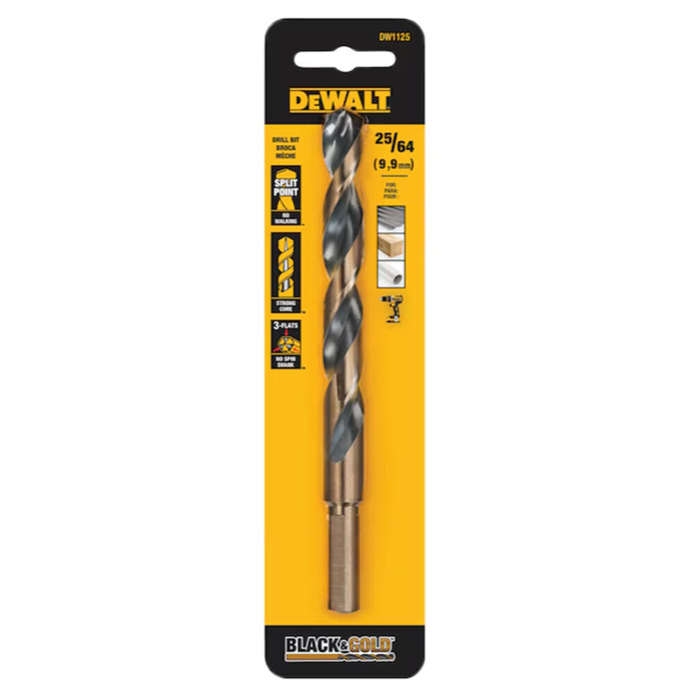 image of 25/64 in Black Oxide Split Point Drill Bit