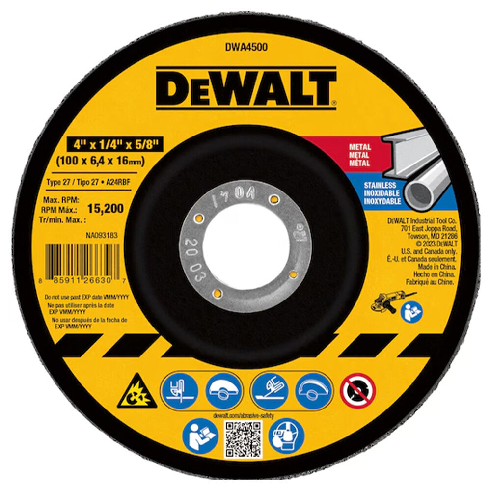 image of 4 in x 1/4 in x 5/8 in Metal Grinding Wheel