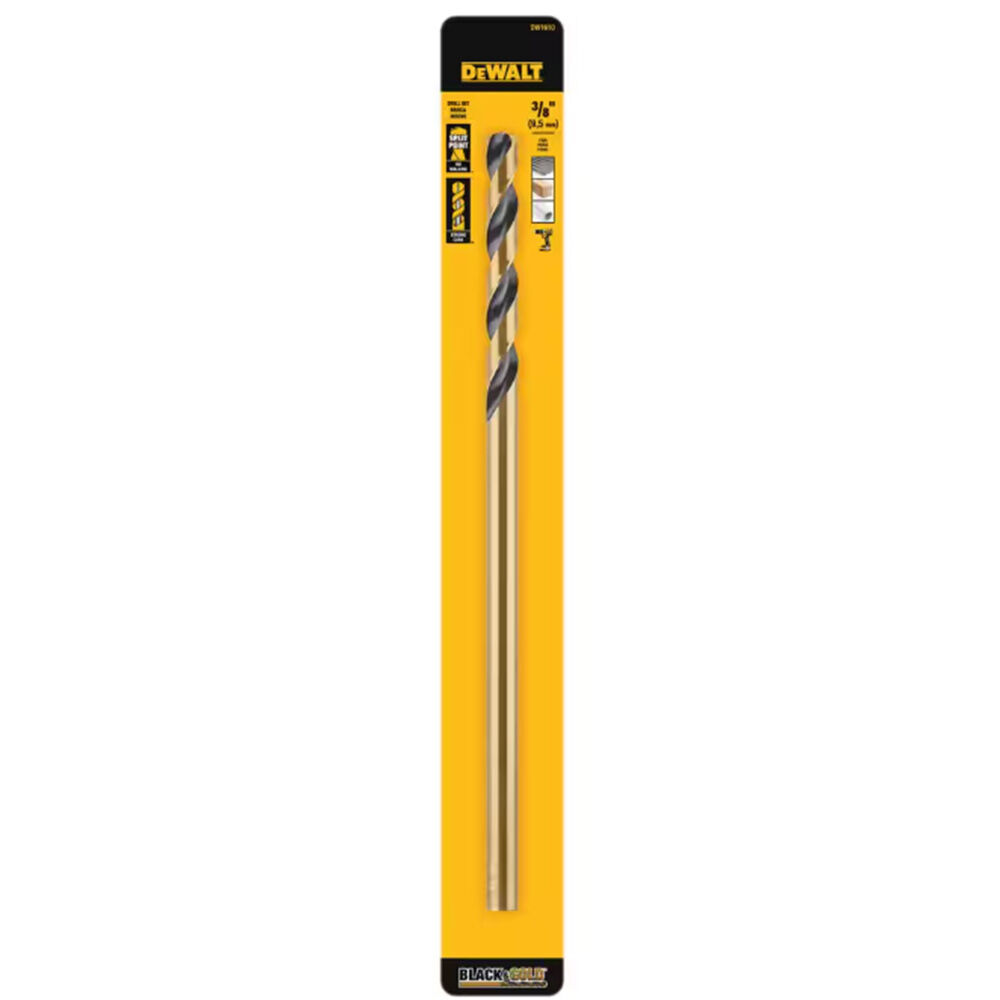 image of 3/8 in x 12 in Black and Gold Twist Drill Bit