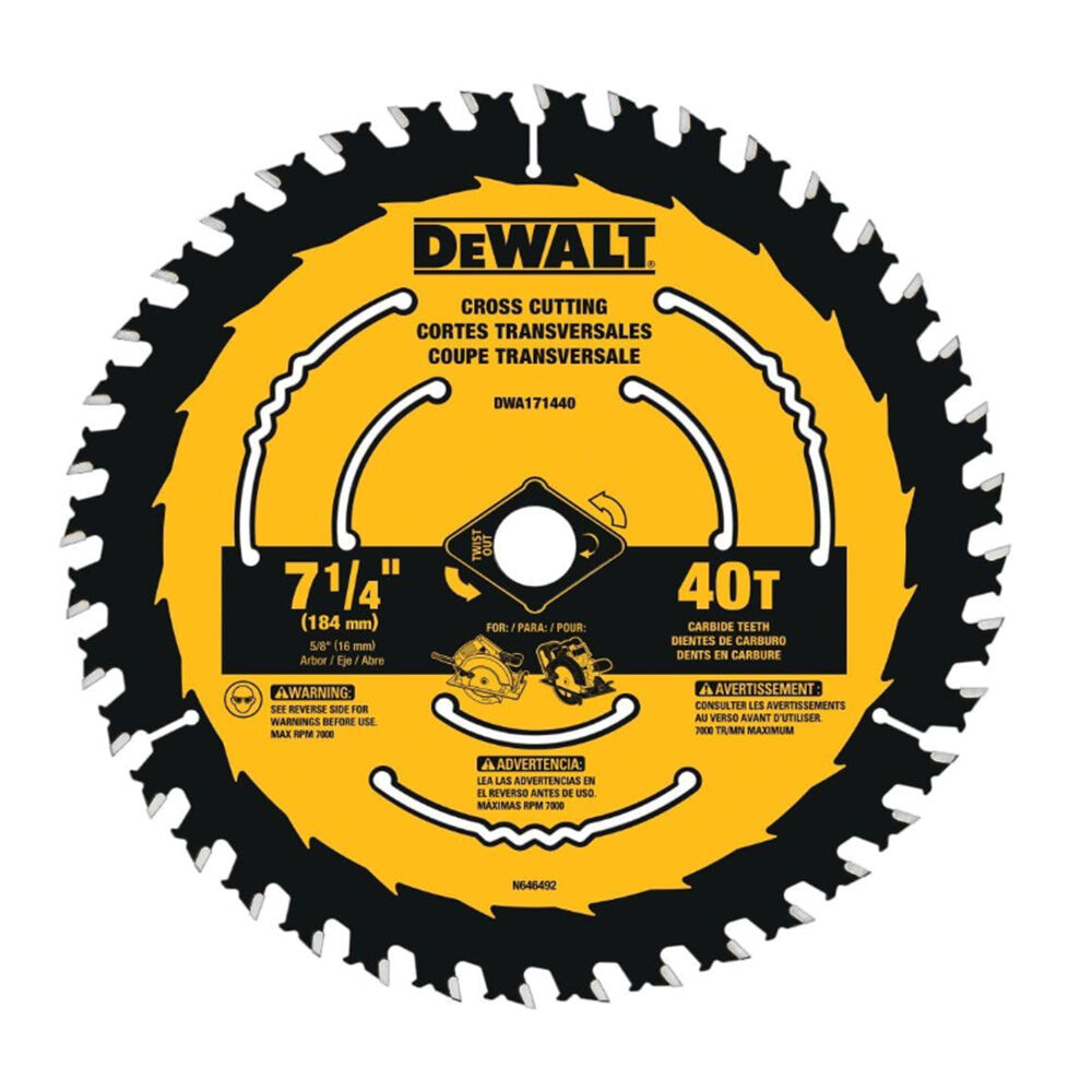 image of 7 1/4 in 40 Tooth Circular Saw Blade