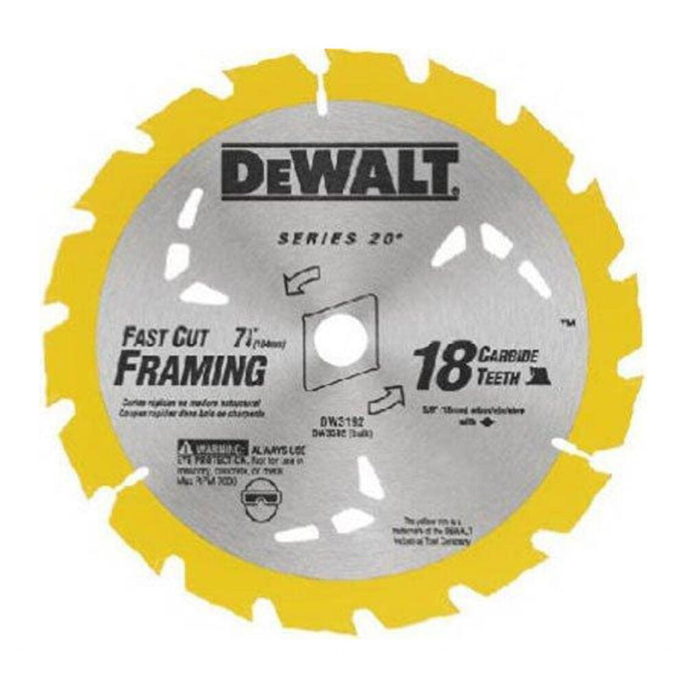 image of 7 1/4 in 18 Tooth Carbide Circular Saw Blade- 10 pc