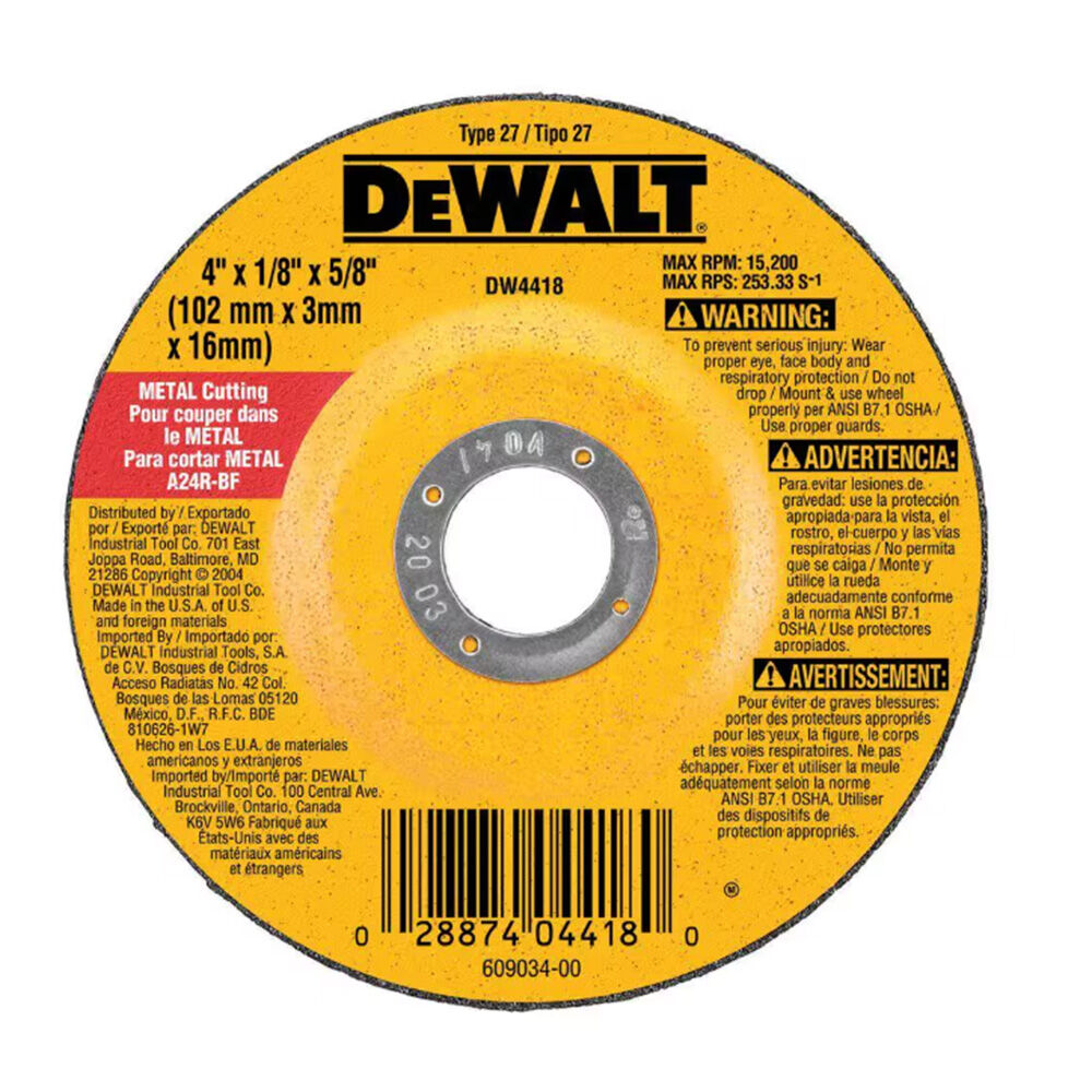 image of 4 in x 1/8 in x 5/8 in General Purpose Metal Cutting Wheel