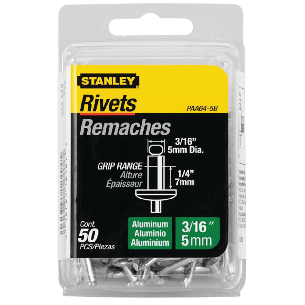 image of 3/16 in x 1/4 in Aluminum Grip Rivets- 50 pc