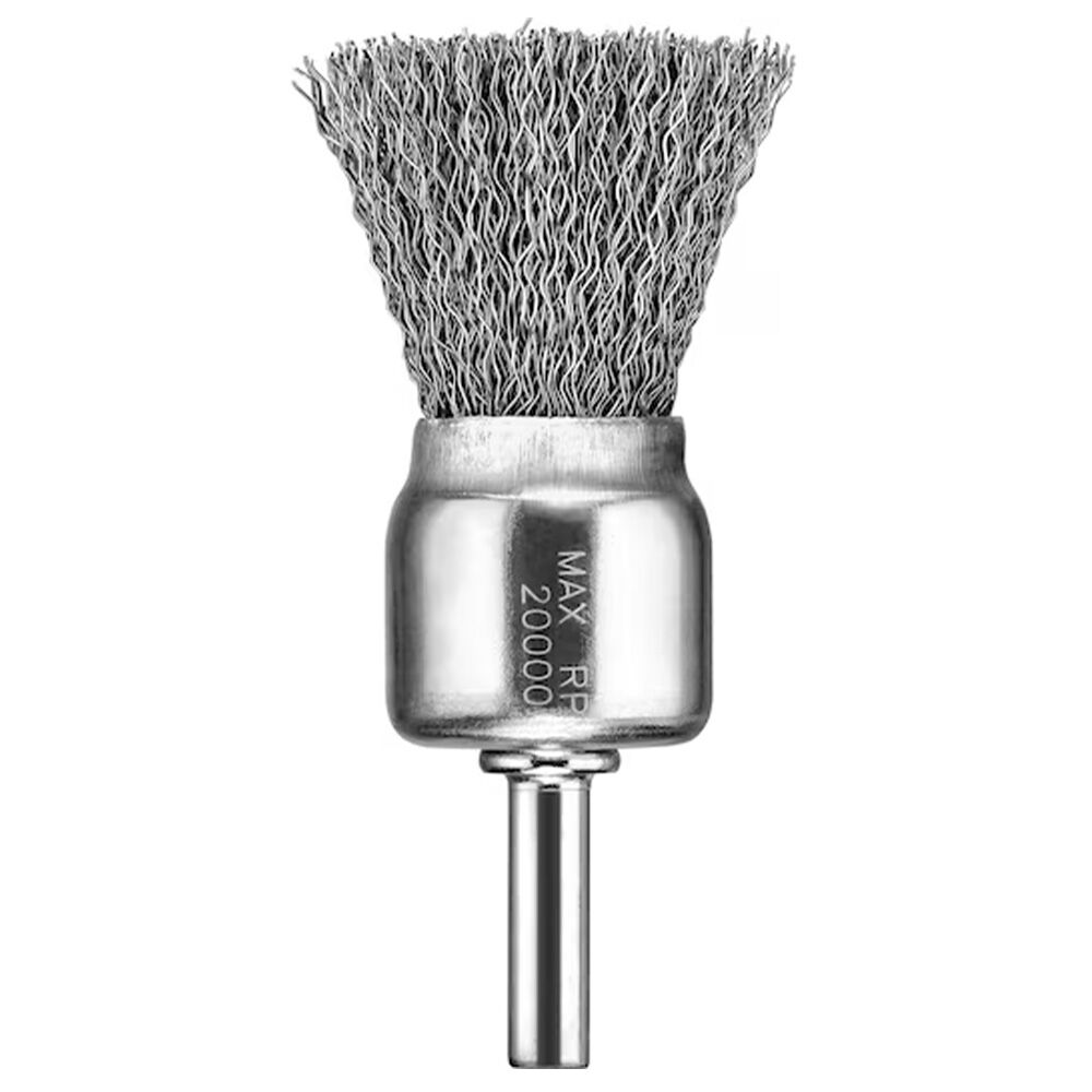 image of 3/4 in x 1/4 in Carbon Crimp Wire End Brush