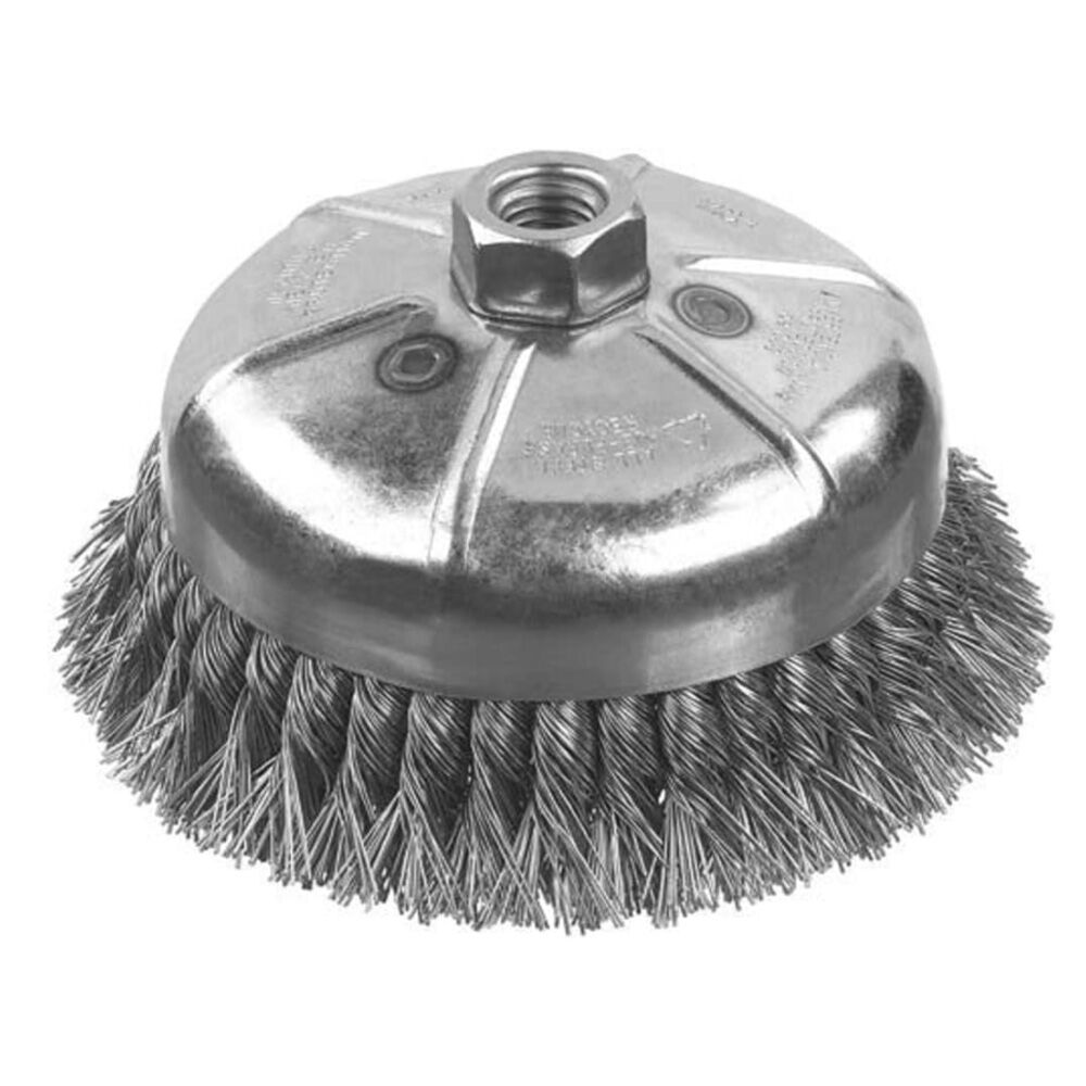 image of 4 in x 5/8 in Carbon Knot Wire Cup Brush