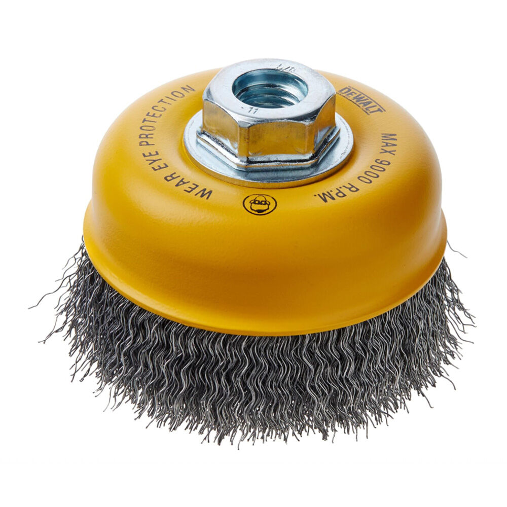 image of 4 in x 5/8 in Crimped Carbon Steel Wire Cup Brush