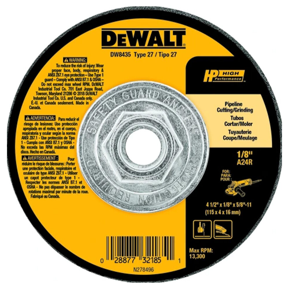 image of 4 1/2 in x 1/8 in x 5/8 in Pipeliner Grinding Wheel