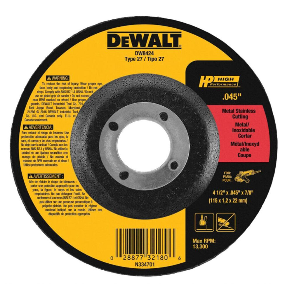 image of 4 1/2 in x .045 in x 7/8 in Thin Cutting Wheel