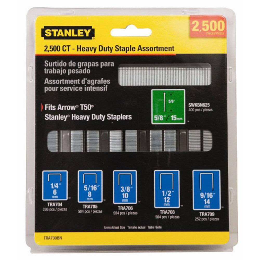 image of Heavy-Duty Staple Assortment- 2500 pc