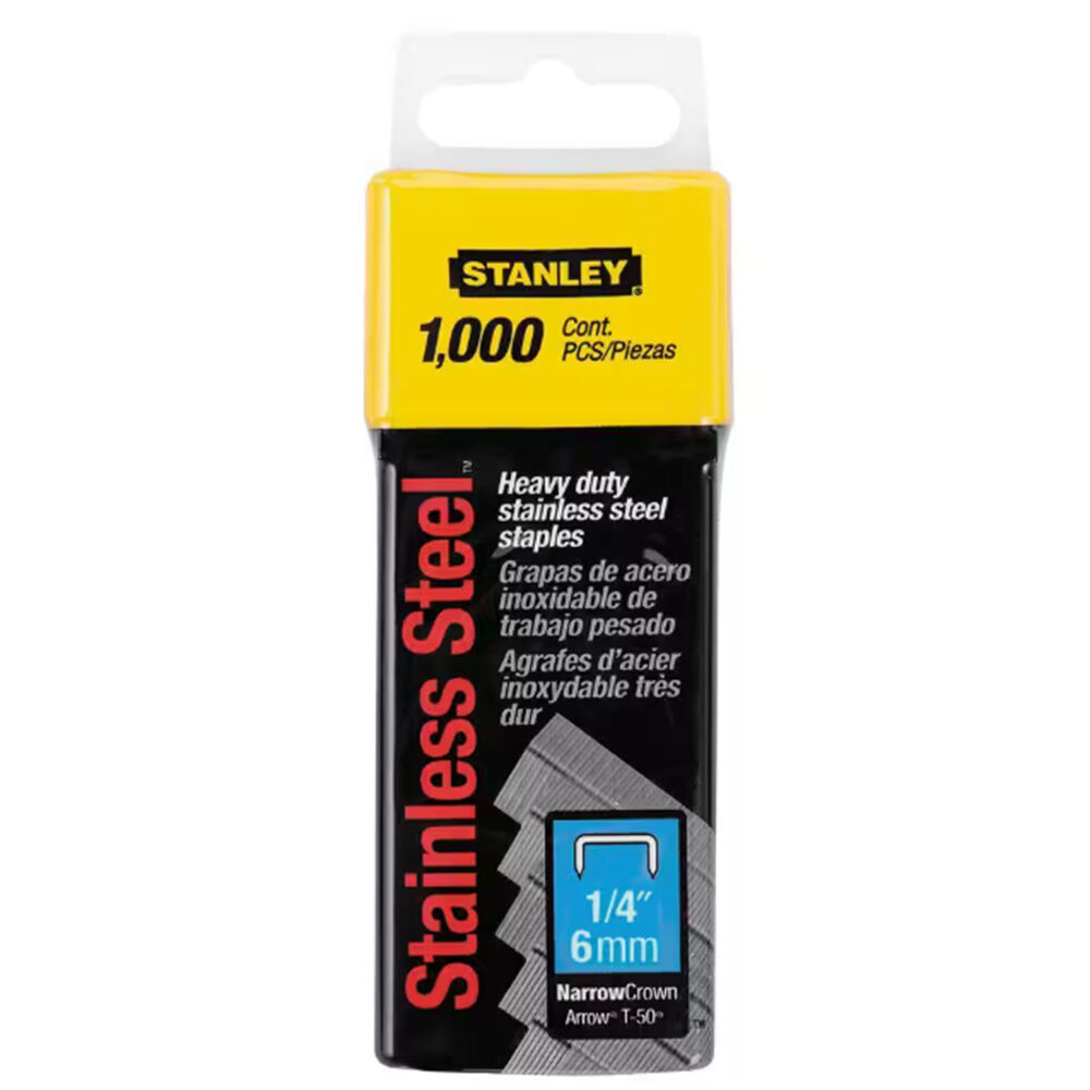 image of 1/4 in Heavy Duty Stainless Steel Staples- 1000 pc