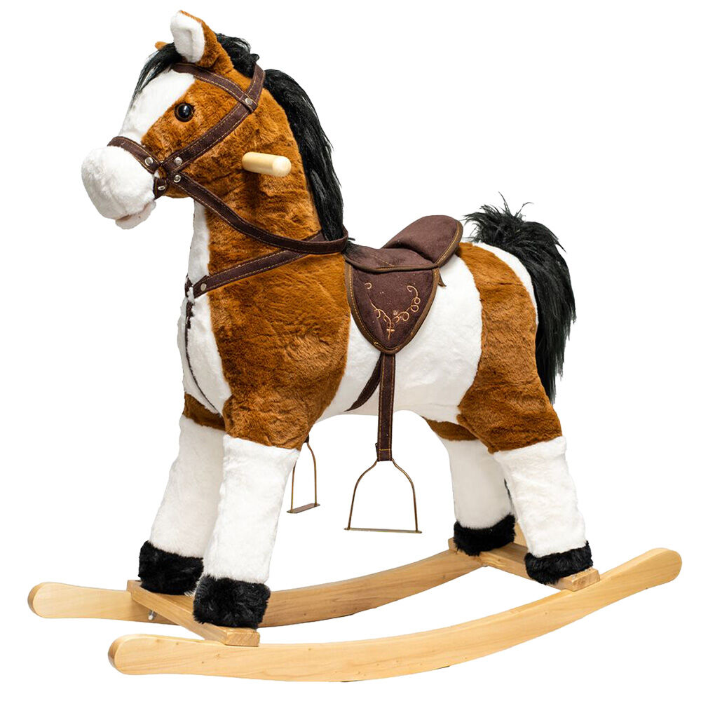 image of Plush Rocking Horse, Dark Brown