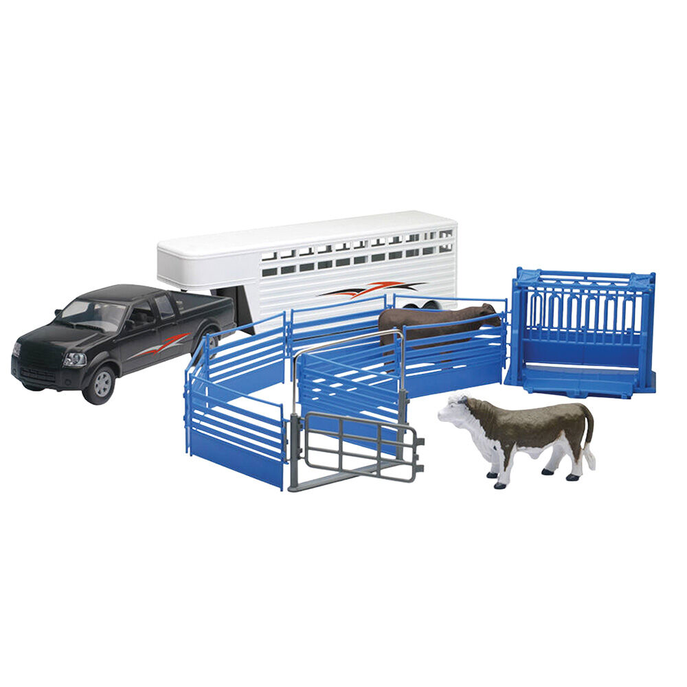 image of Country Life Pick-Up and Cattle Hauler Play Set