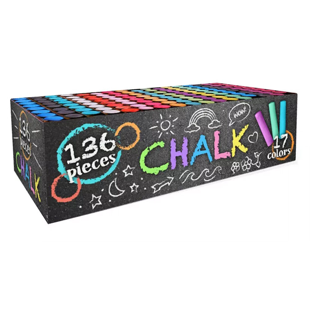 image of Jumbo Washable Sidewalk Chalk- 136 ct