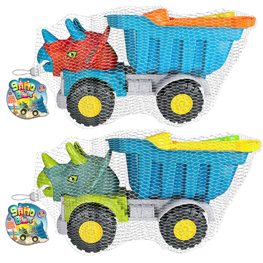 image of Sand Box Dino Dump Truck Playset- Assorted, Style May Vary