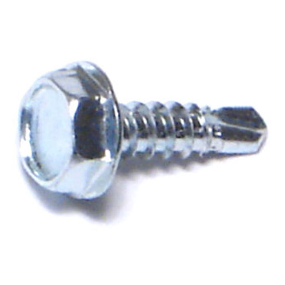 image of #6 x 1/2-Inch Zinc Hex Washer Head Self-Drilling Screw