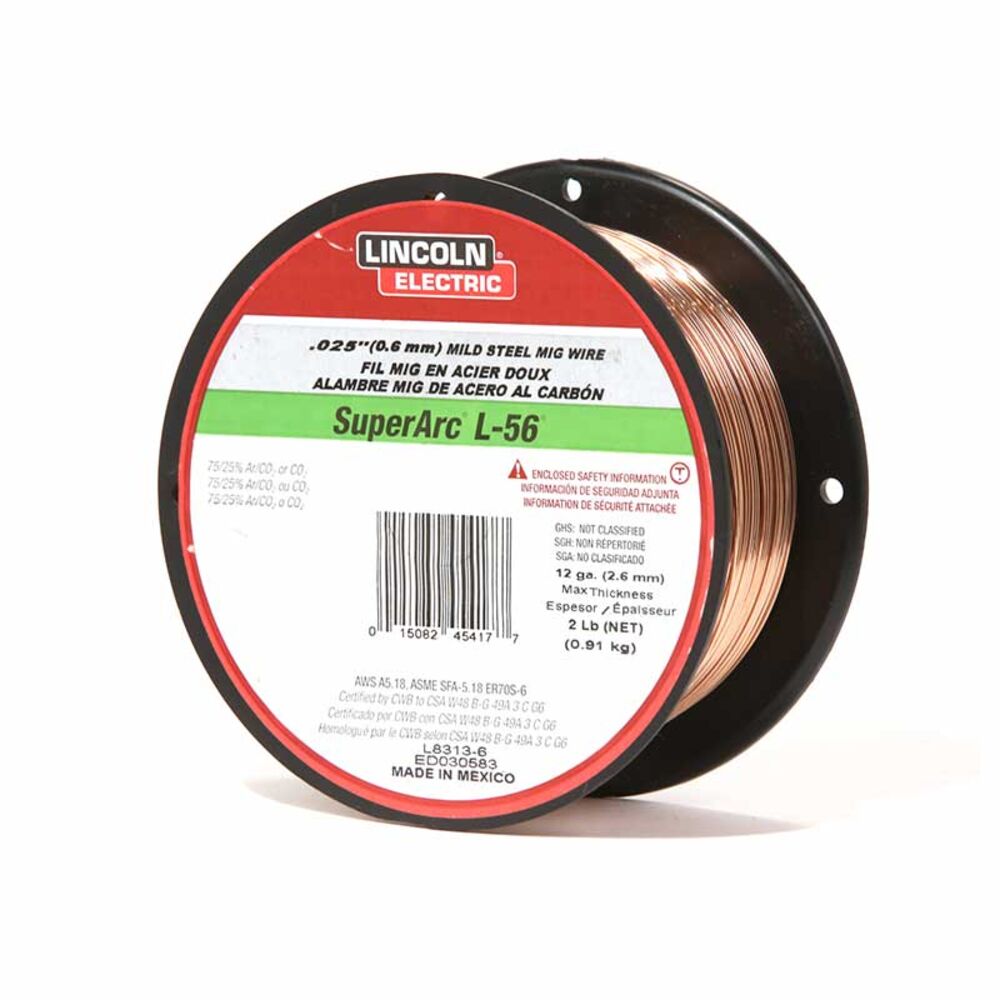 image of MIG Wire, .025 SUPERARC, L-56, 5 2-lb Spools