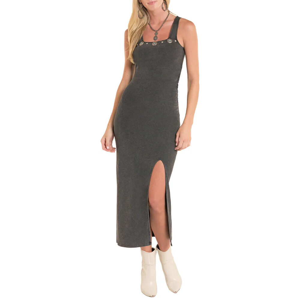 image of Women's Ruched Side Midi Dress