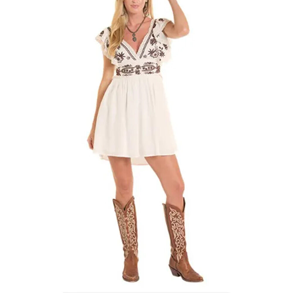 image of Women's Embroidered Mini Dress